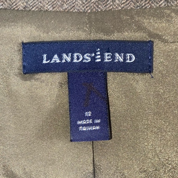 Lands End Herringbone Wool Blend Blazer - Picture 2 of 8